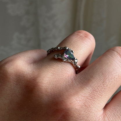 Ins Style Colorful Zircon Women's Ring Fashion Trend Girls Fashion Jewelry Gifts