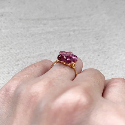 Star Shaped Purple Ring Jewelry Promise Engagement Wedding Rings Star Ring for Girl Off white Star Rings Trendy Ring for Teens Pretty Rings