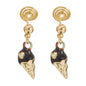 Painless Mosquito Coil Ear Cuff with GOODLUCK Letter Charm and Star Pendant and Ice Cream Cone