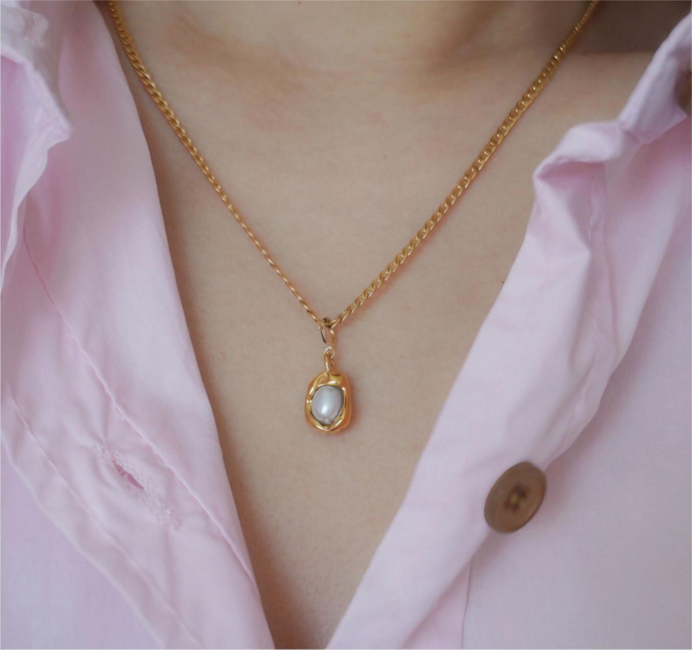 Detachable 14K Gold-Plated Adjustable Pendant with Heart Charm