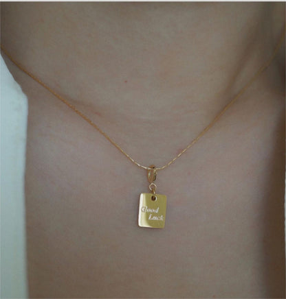 Detachable 14K Gold-Plated Adjustable Pendant with Heart Charm