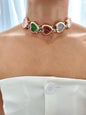 Handmade Multicolor watch necklace, heart watch, Y2K accessories.