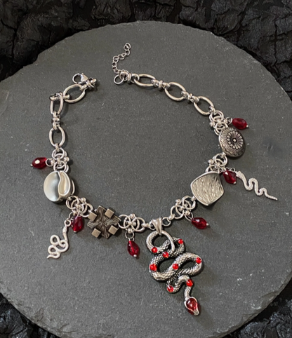 Cyber Punk Vintage Choker, Snake Pendant Necklace, Y2K accessory, Perfect Unique Gift for Woman