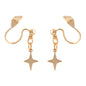 Painless Mosquito Coil Ear Cuff with GOODLUCK Letter Charm and Star Pendant and Ice Cream Cone