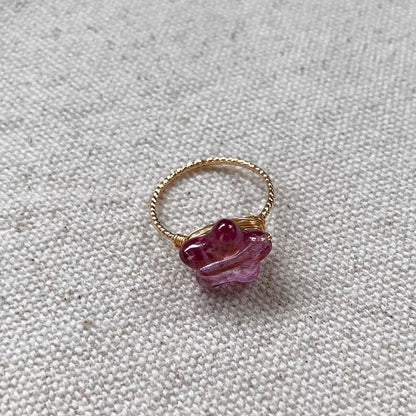 Star Shaped Purple Ring Jewelry Promise Engagement Wedding Rings Star Ring for Girl Off white Star Rings Trendy Ring for Teens Pretty Rings