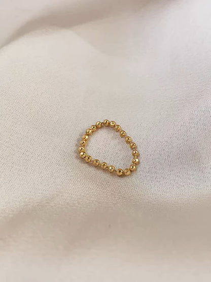 MoJone Vintage Snake Bone 18K Gold-Plated Ring, Soft Chain Ring, for Female