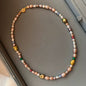 Fresh water pearl baroque Jewelry set with rainbow colors shaded ombre gradient style