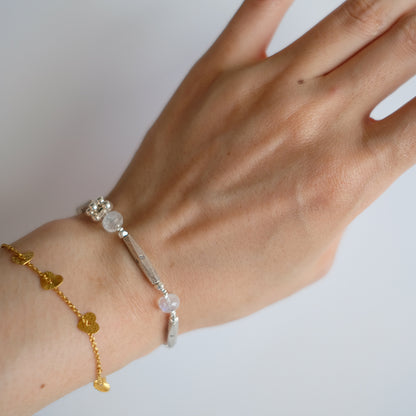 MoJone Handmade Original Flower and Moonstone Bracelet for Female