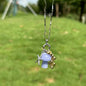 Mushroom Stone Natural Crystal Grape Short Chain Necklace