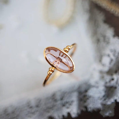 Amethyst Oval Ring Set in Gold and Purple color Design Amethyst Gemstone Ring,Reversible ring, Two ways to wear, Jewelry for Women