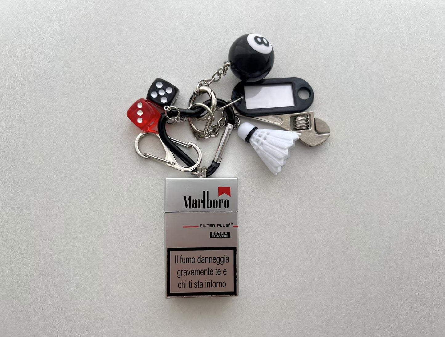 Y2K cigarette case keychain