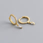 Elegant Multicolor Marquise Gemstone S925 Sterling Silver Hoop Earrings