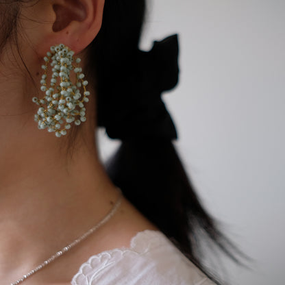 MoJone Handmade Original Vintage Bean-shape Crochet Earrings for Female
