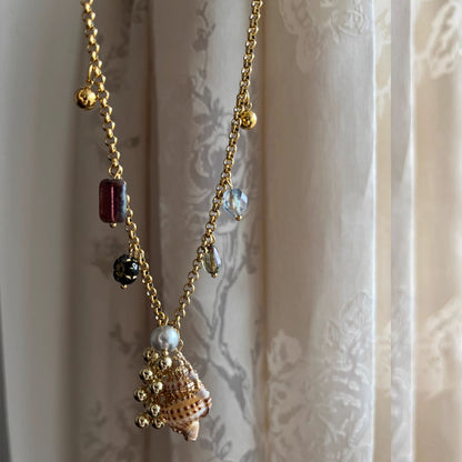 Layered Necklaces for Women conch pendant Choker Retro Necklace