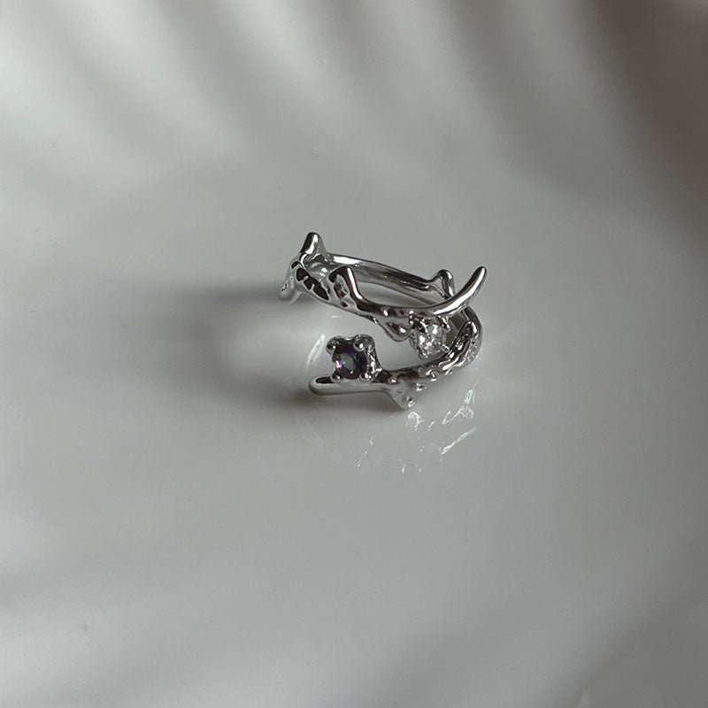 Ins Style Colorful Zircon Women's Ring Fashion Trend Girls Fashion Jewelry Gifts