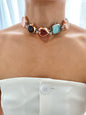 Handmade Multicolor watch necklace, heart watch, Y2K accessories.