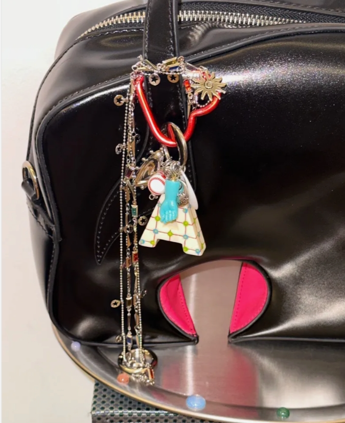 Cyber Punk Vintage colorful Letter Strap keychain, Y2K Titanium Steel Bag Accessories, Perfect Unique Handmade Gift