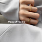 MoJone Fade-resistant Stacked Gold Chain Ring, French Chic, for Female