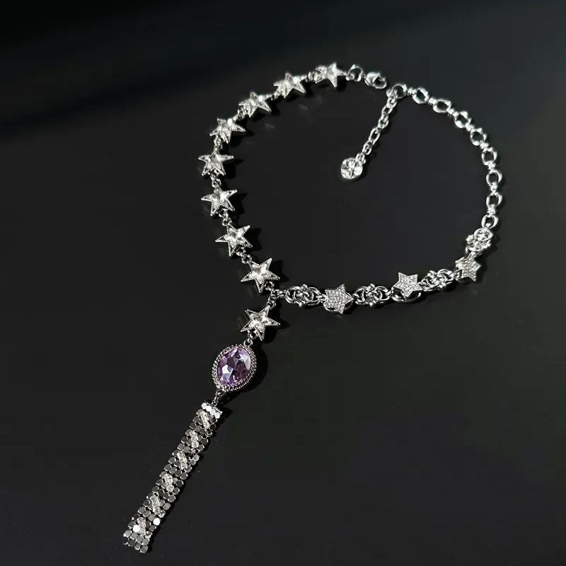 Vintage Star Necklace Y Necklace Choker Charm Jewelry for Women and Girls