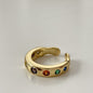 Vintage Pulled Zircon Pearl Ring, Women's Open Band, Stackable Minimalist Jewelry