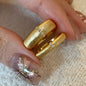 Vintage Pulled Zircon Pearl Ring, Women's Open Band, Stackable Minimalist Jewelry