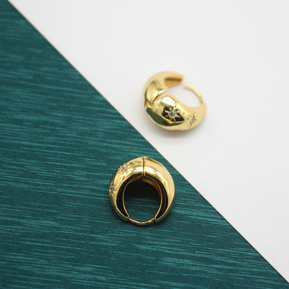 Trendy Gold-Plated Hoop Earrings Chic Versatile Fashion Accessory Elegant Embossed Design for Daily Wear Special Occasions Stylish Statement Jewelry with High-Shine Finish