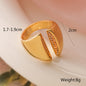 Elegant Geo 18K Gold-Plated Copper Ring with Zircon Detailing,Adjustable Statement Ring for Woman