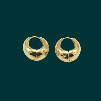Trendy Gold-Plated Hoop Earrings Chic Versatile Fashion Accessory Elegant Embossed Design for Daily Wear Special Occasions Stylish Statement Jewelry with High-Shine Finish
