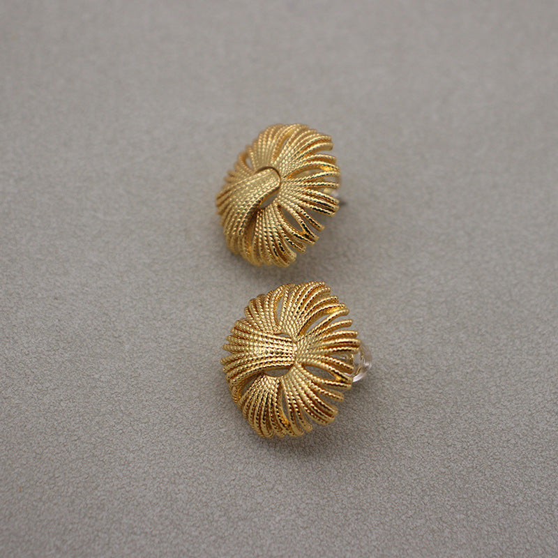 Dazzling Gold-Tone Firework-Inspired Electroplated Earrings, Statement Jewelry for Celebratory Events & Glamorous Nights Out, Unique Accessory for Fashion Enthusiasts