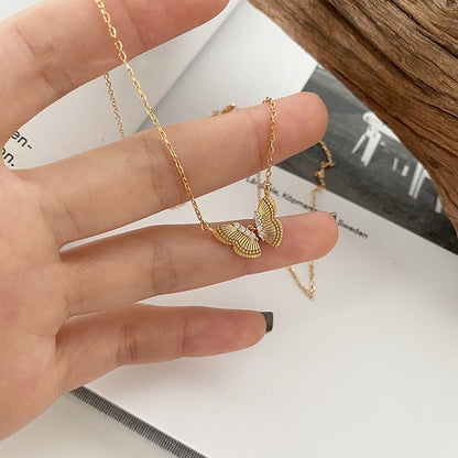 Butterfly Necklace for Women, Clavicle Chain with Stylish Design,Collarbone Necklace, Sweater chain