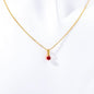 Zodiac Birthstone Necklace, Round Pendant with Colored Zirconia, Copper and Zirconia, 14k Gold Plated
