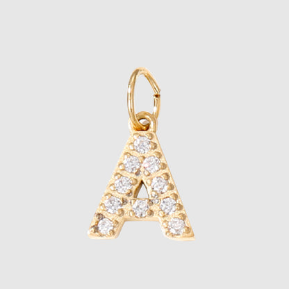 Personalized Zirconia Number and Letter Pendant Necklace