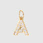 Personalized Zirconia Number and Letter Pendant Necklace