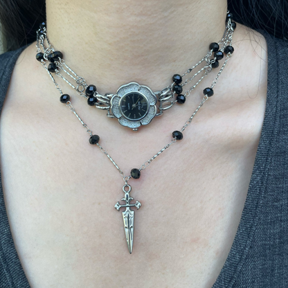 Niche Multi-layer Watch Choker Necklace Simple Stacking Clavicle Chain