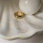 Gold-Plated Brass Open Ring, Crystal Pave, Circular Arc Design, Adjustable One Size