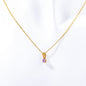 Zodiac Birthstone Necklace, Round Pendant with Colored Zirconia, Copper and Zirconia, 14k Gold Plated