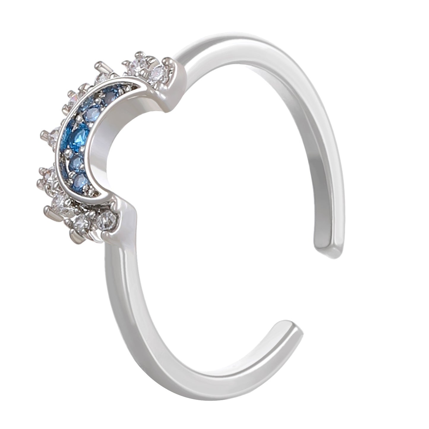 Sun & Moon Harmony Ring Set, Stackable Solar and Lunar Bands, Adjustable Starry Sky Rings