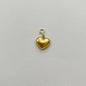 Natural Mother-of-Pearl Love Heart Titanium Steel Pendant with 14K Gold-Plated Clasp
