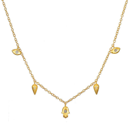 Serpent Design Zirconia Pendant Necklace