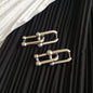 Classic U-Shape Hoop Earrings, 18K Gold-Plated Copper, Minimalist Luxury Style