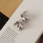Unique Large Drop Dangle Earrings, Hand-Set Zirconia, 18K Gold-Plated 316L Stainless Steel