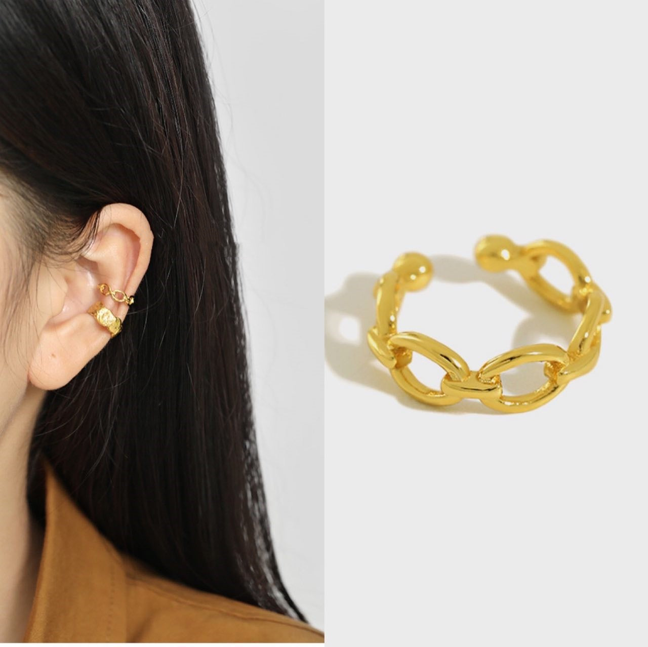925 Sterling Silver Ear Cuff, Minimalist Cold Style, Elegant No-Piercing Ear Clip