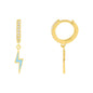 Moon Lightning Copper-Plated Earrings, Statement Copper Plated Jewelry