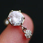 Sparkling Crystal Stud Earrings, Delicate Waterdrop Design, Hoop for Cartilage Piercing