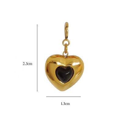 Detachable 14K Gold-Plated Adjustable Pendant with Heart Charm