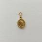 Natural Mother-of-Pearl Love Heart Titanium Steel Pendant with 14K Gold-Plated Clasp