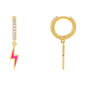 Moon Lightning Copper-Plated Earrings, Statement Copper Plated Jewelry