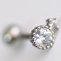 Sparkling Crystal Stud Earrings, Delicate Waterdrop Design, Hoop for Cartilage Piercing
