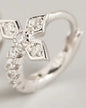 French Style Cross Earrings, Crystal Cross Ear Cuff, Silver & Man-Made Crystal, Hypoallergenic
