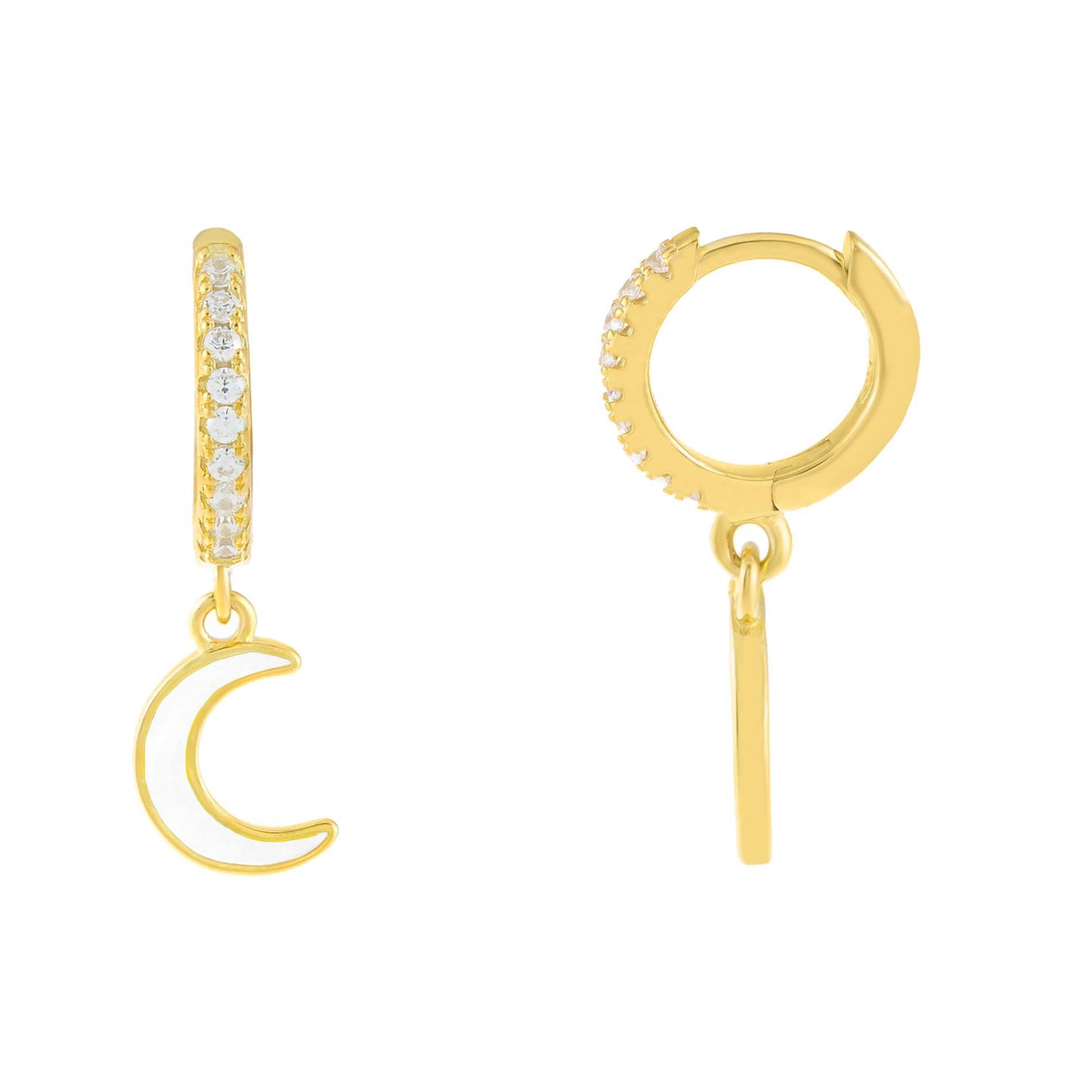 Moon Lightning Copper-Plated Earrings, Statement Copper Plated Jewelry